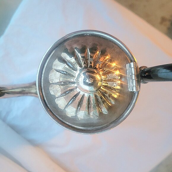 Antique Coffee Pot EP Brass Silver Viking Plate Lead Mounts - Picture 5 of 10